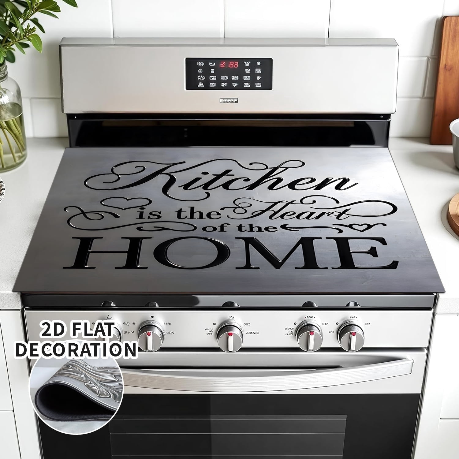 KitchenRaku Large Induction Cooktop Protector Mat 21.2x35.4 Inch