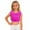 D84/Hot Pink, variant on Afdoent Girls Square Glitter Printed Crop Top Sleeveless Tank Casual Party Performance Wear Fashion Stretch Comfort Fit Youth 120