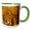 Green/White, variant on 3drose, Qalat Ar-rabid Arabic Fortress Castle. Stone Corridor. Ajlun, Jordan., 15oz Mug