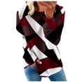 thumbnail image 2 of Puntoco Mujer Cuello Redondo Moda Casual Manga Larga Estampado Sudadera tops Blusa Puntoco Puntoco-7305, 2 of 5