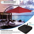 thumbnail image 3 of Wulful 12 ft Heavy Duty Curvy Hanging Offset Cantilever Umbrella with Sandbag, Red, 3 of 7