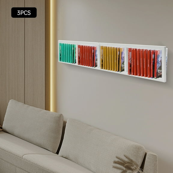 Storage Rack Organizer Box Holder 3-CD Disk Case Media Display Space Store Shelf for Storing CDs, DVDs,Book