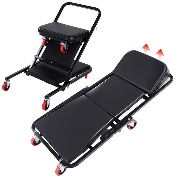 KROAK Z-Creeper - 450 lbs. Capacity 4 in 1 40inch 6 Swivel Casters