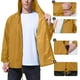thumbnail image 3 of pstuiky tops de invierno para hombre Chaqueta impermeable de color liso para hombre para exteriores, para escalada, deporte, correr, con bolsillo y cremallera, manga larga, con capucha, 3 of 8