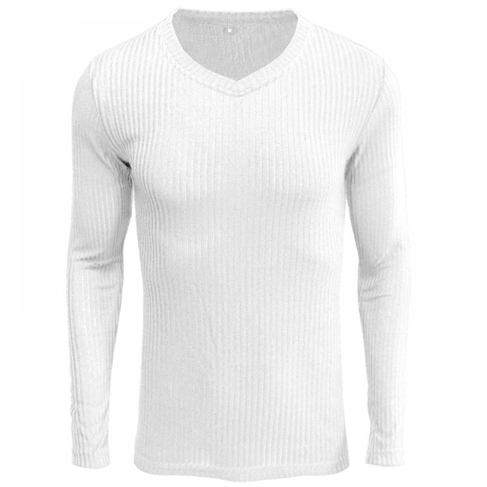 Mens Tops Long Sleeve Casual T-Shirt Classic Sweatshirt 