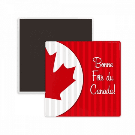

Canada Maple and Good Luck to Canada Square Ceracs Fridge Magnet Keepsake Memento