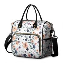 Pioneer Flower Floral Print Pattern Womens Lunch Box for Work,Insulated Large Lunch Bag for Tween and Teen,Loncheras Para Mujer,Leakproof Adult Lunch Bag for Work,Beach,Travel,Picnic,Camping