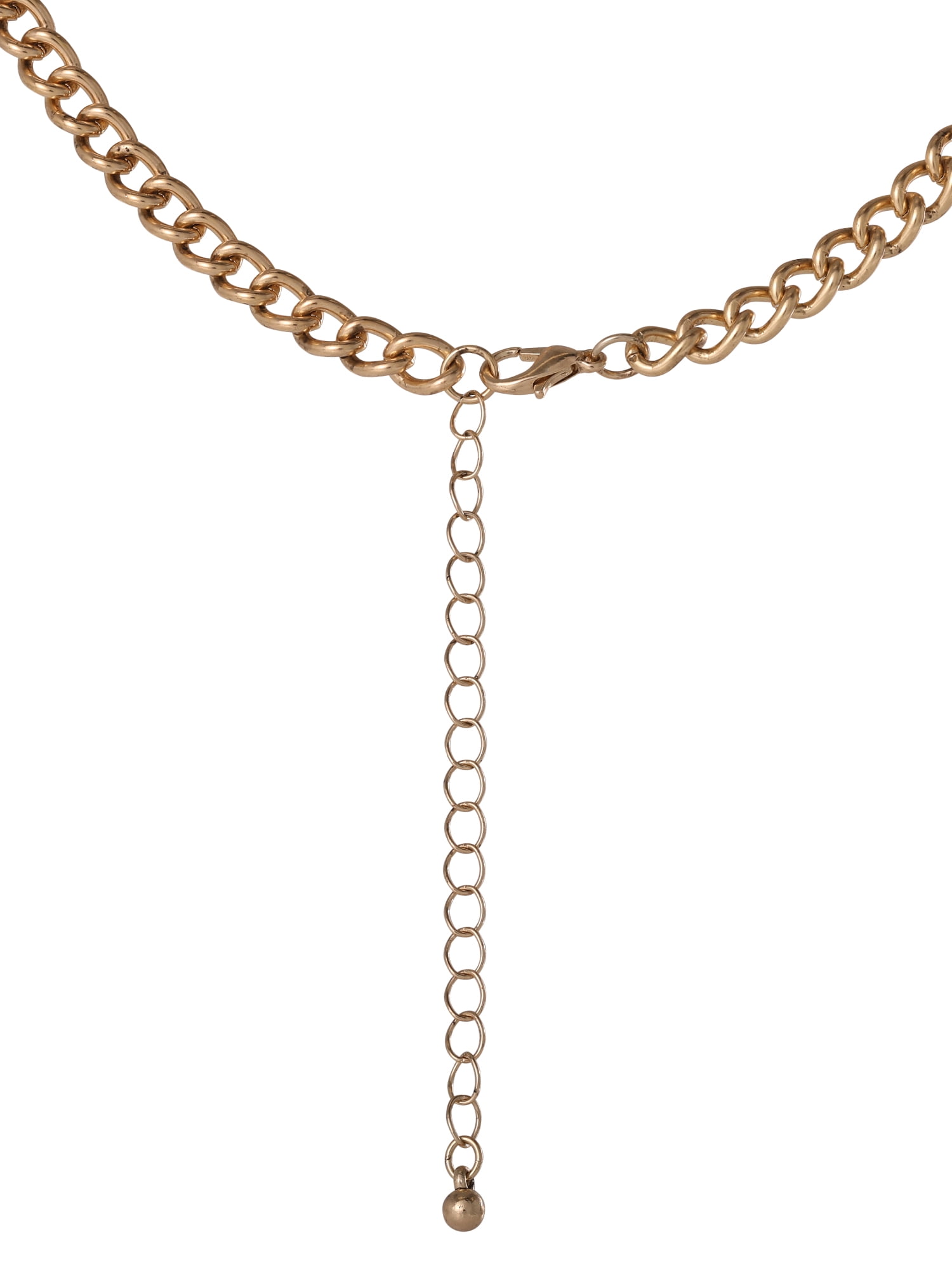 Jessica Simpson Women's Heart Charm Necklace with Figaro Chain, 18" + 3" Extender