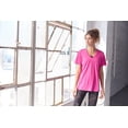 thumbnail image 4 of Expert Brand Women's USA-Made MoCA V-Neck Cotton Blend T-Shirt, Berry, Large, 4 of 8
