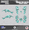Teal, variant on Kalair GFX Graphics Kit for Honda ATV TRX 400EX (2005-2007) Snagged Series