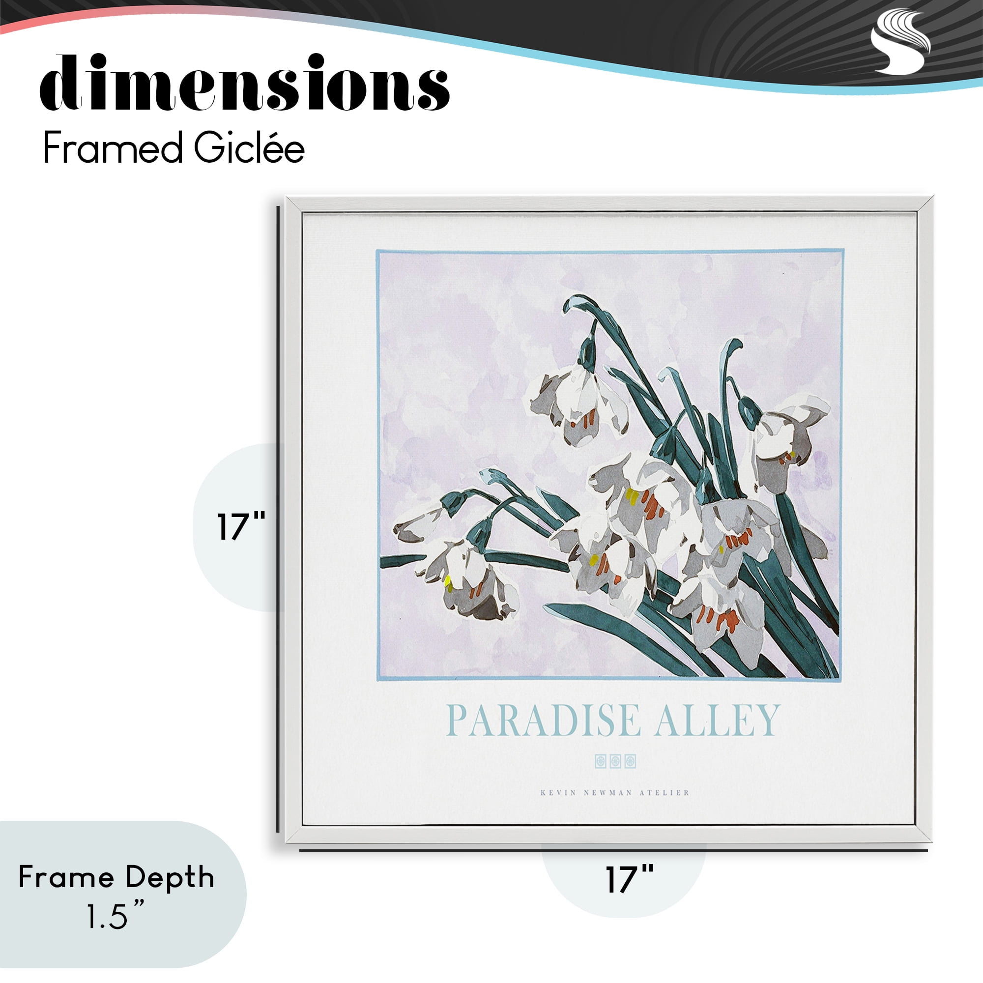 Stupell Industries Paradise Alley White Spring Blooms White Framed Giclee Art, design by Jadei Graphics