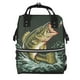 thumbnail image 1 of Fotbe Largemouth Bass jumps out of water Mochila Maternidad - Lona de Sarga Impermeable, Mochila de Pañales de Gran Capacidad con Múltiples Bolsillos y Correas Ajustables, 1 of 6