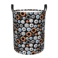 thumbnail image 2 of Goofa Colorful Screws Printed Circular Hamper,Laundry Basket with Handles,Storage Baskets Foldable,Large Capacity Laundry Hamper-, 2 of 8