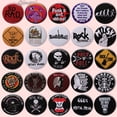 thumbnail image 2 of 44mm Rock Roll Tinplate Pin Punk Is Not Dead Forever Broche Insignias Solapa Botón Insignia Música Joyería Regalo Para Fans, 2 of 4
