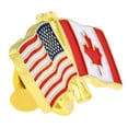 thumbnail image 3 of PinMart's USA and Canada Crossed Friendship Flag Enamel Lapel Pin, 3 of 3