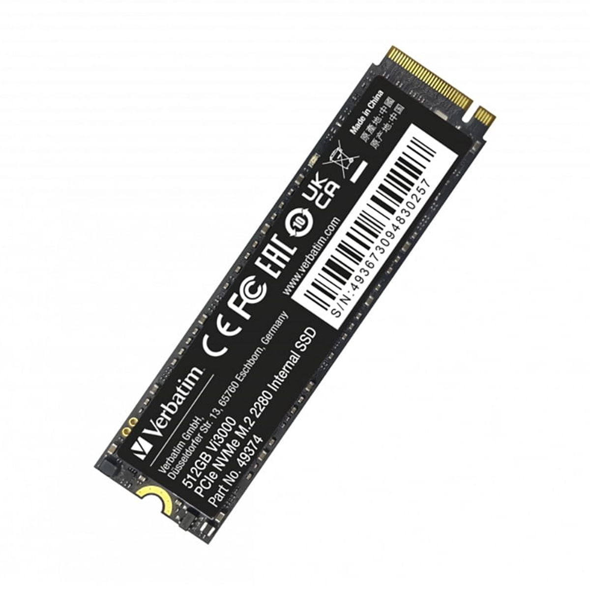 Verbatim 512GB Vi3000 PCIe NVMe M.2 2280 Internal SSD