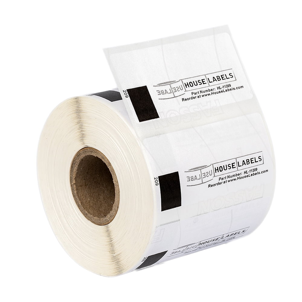 HOUSELABELS Compatible with DK-1209 Replacement Roll for Brother QL Label Printers; 800 Address Labels; 1-1/7" x 2-3/7" (29mm*62mm) with 1 REUSABLE CARTRIDGE - 20 Rolls