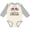 thumbnail image 3 of Inktastic Military Veteran Daddy Proud Son Daughter Boys or Girls Long Sleeve Baby Bodysuit, 3 of 5