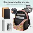 thumbnail image 4 of KUIFORTI Cute Fruit Capybara Print Kids School Backpack Kids School Bag 17 Inch Large Capacity With Multiple Storage Pockets For Elementary Primary Middle Students Back to School Essentials Gifts, 4 of 7