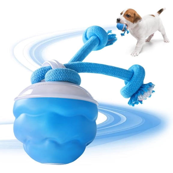 Yobensun Dog Toy, USB Rechargeable Motion Activate Dog Rolling Ball with Squeaker for Small Medium Puppy