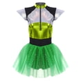 thumbnail image 3 of Oyolan Womens Adult Space Alien Themed Outfits Space Fighter Outfit Metallic Jumpsuits Carnival Dress Up Green L, 3 of 5