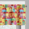 thumbnail image 3 of Ambesonne Urban Valance Pack of 2, Colorful Houses, 42"X18", Multicolor, 3 of 5