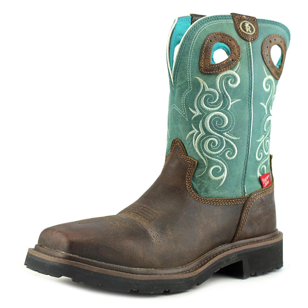 Tony Lama Boots - Tony Lama RR3041L Women Composite Toe Leather Blue Work Boot - Walmart.com