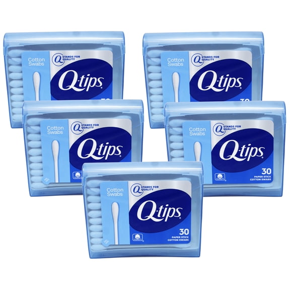 Q-tips Swabs Purse Pack, 30 each (Pack of 5)
