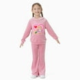 thumbnail image 2 of Disney Princess Girls Hoodie Rapunzel Graphic Love Sweatshirt and Flared Pants Pink Velvet 2 Pieces Sets Toddler 3-4T, 2 of 10