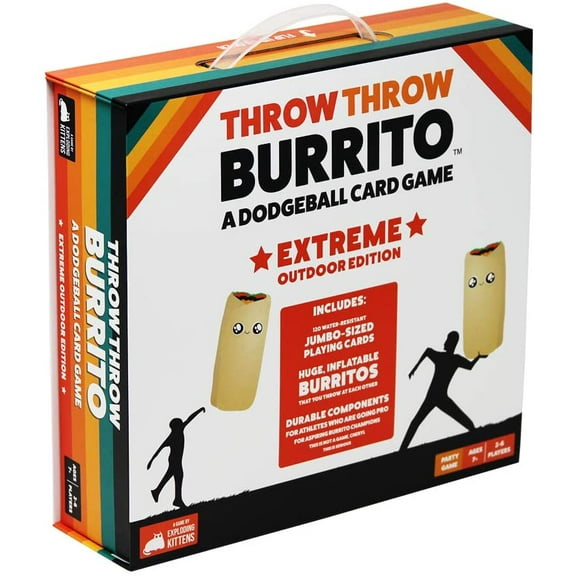 Throw Throw Burrito Extreme Outdoor Party Game by Exploding Kittens, Ages 7 and up, 2-6 Players