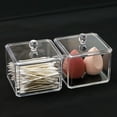 thumbnail image 2 of CSChome Vanity Organizer Storage Box Acrylic Organizer Makeup Remover Box Multifunctional Swab Dresser Organiser with Lid, 2 of 7