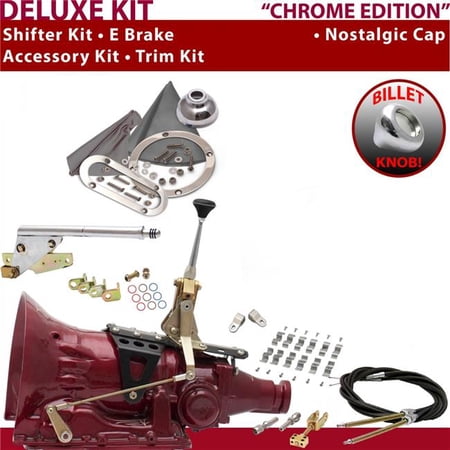 American Shifter 2004R Shifter Kit Chrome 6 in. E Brake Cable Clamp Clevis Trim Kit for EC5F4