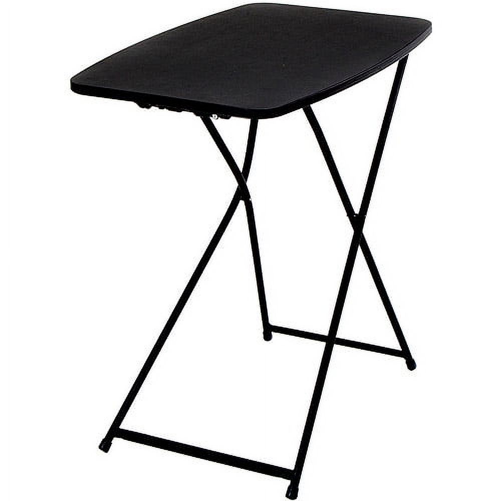 Mainstays Adjustable Height Personal Folding Table, 18" x 26", Black