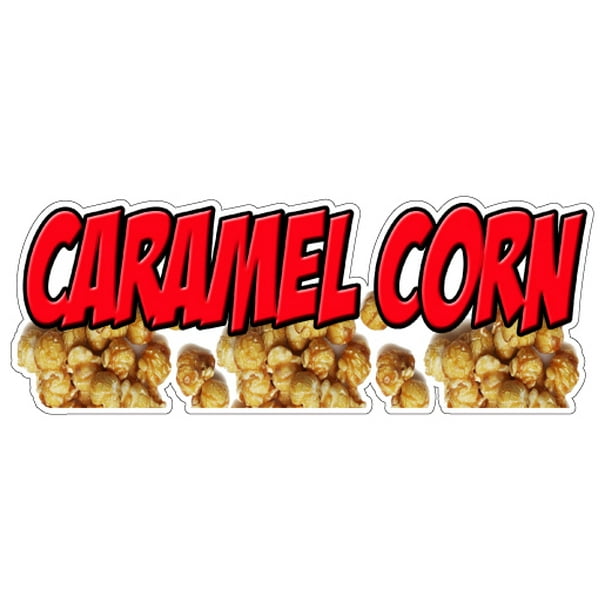 CARAMEL CORN Concession Decal stand popcorn machine new