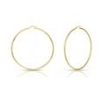 thumbnail image 2 of Better Jewelry Hoop Earrings .925 Sterling Silver Gold Plated 2mm, 2 of 2