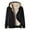 Black, variant on HAiming Women's Fleece Jacket Winter Plus Size Warm Lined Full Zip up Hooded Sweatshirt Coat Casual Plush Outerwear