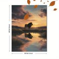 thumbnail image 3 of Lion Sunset Landscape Canvas Wall Art 15.75x11.81 Inches, 3 of 8