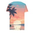 thumbnail image 5 of Fiudx Ofertas de La Semana Top Informal de Primavera y Verano de Manga Corta con Cuello En V para Mujer, 5 of 5