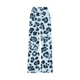 thumbnail image 4 of OGLCCG Girl's Leopard Print Pants Elastic Waist Wide Leg Cheetah Pants Lightweight Baggy Trousers Size 7-8, 4 of 5