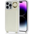 thumbnail image 5 of for iPhone 14 Pro Case with Card Holder for Women,for iPhone 14 Pro Phone Case Wallet with Strap,Credit Card Holder,Ring Stand,Crossbody Lanyard,RFID Blocking Phone Cases 6.1''(White), 5 of 17