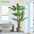 thumbnail image 2 of 6FT Artificial Banana Tree Tall Fake Banana Leaf Plant Faux Banana Silk Tree Faux Banana Leaves for Home Swimming Pool Indoor Outdoor Patio Tropical Decor, 2 of 7