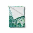 thumbnail image 2 of Geometric Forest Soft Flannel Fleece Throw Blanket, Exotic Palm Trees Hawaii Foliage with Grid Style Triangles, Cozy Plush for Indoor and Outdoor Use, 70" x 90", Jade Green Sea Green, by Ambesonne, 2 of 6