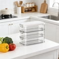 thumbnail image 1 of pstuiky Transparent Rectangular Food Storage Containers for Kitchen Snacks Dry Goods Grains Pulses Reusable Plastic Containers with Lids 1 Piece, 1 of 7
