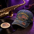 thumbnail image 2 of WKSCLPAI 250th Anniversary USA Hat, 1776–2026 USA Flag Embroidered Vintage Denim Baseball Cap, 250 Year Patriotic Design, Adjustable Distressed Baseball Caps for Men&Women, 2 of 9