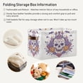 thumbnail image 5 of Foldable Storage Basket,Canvas Fabric Foldable Storage Bins with Handles Open Home Storage Bins Boxes for Toy Book Shelf Closet Baskets Skull with Candles, 5 of 8