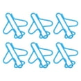 thumbnail image 4 of 100Pcs Cute Paper Clips Plane Shape Design Covered Wire Bright Color Fancy Paperclips for Scrapbook Card Papercraft Blue, 4 of 14