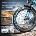 thumbnail image 4 of YareYi Electric Bike for Adults 26", 750W Rated E-Mountain Bicycle, 28MPH Fat Tire Ebike, 48V 15Ah Removable Battery, 7 Speed and Front Suspension with Rear Rack, UL2849 Certified, Blue, 4 of 8