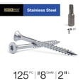 thumbnail image 2 of Tornillos para madera exterior Deck Plus 48463 de acero inoxidable, 125 unidades, 2 of 9