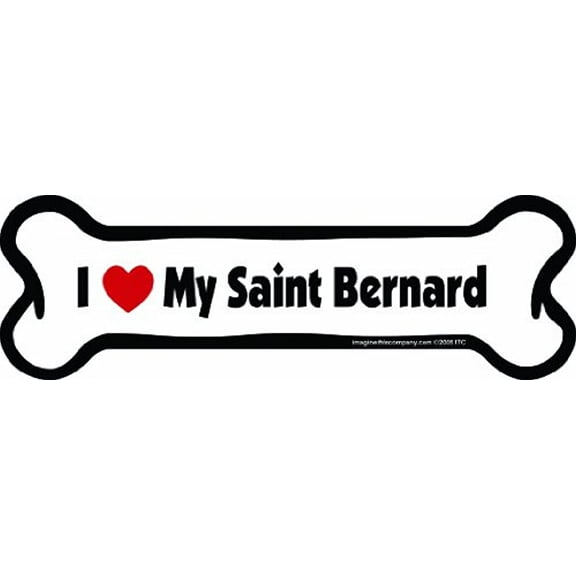 I Love My St. Bernard Bone Magnet