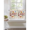 thumbnail image 3 of Half Window Curtains 24 Inches Long, Laundry Room Window Treatment Curtain Drapes, Rustic Farmhouse Washing Machine Clothes Short Curtains Tiers for Kitchen Over Sink, 27.5"x24", 2 Panels, 3 of 7